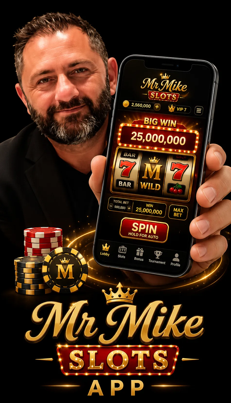 Mr Mike Slots Casino mobile experience for Android and iOS
